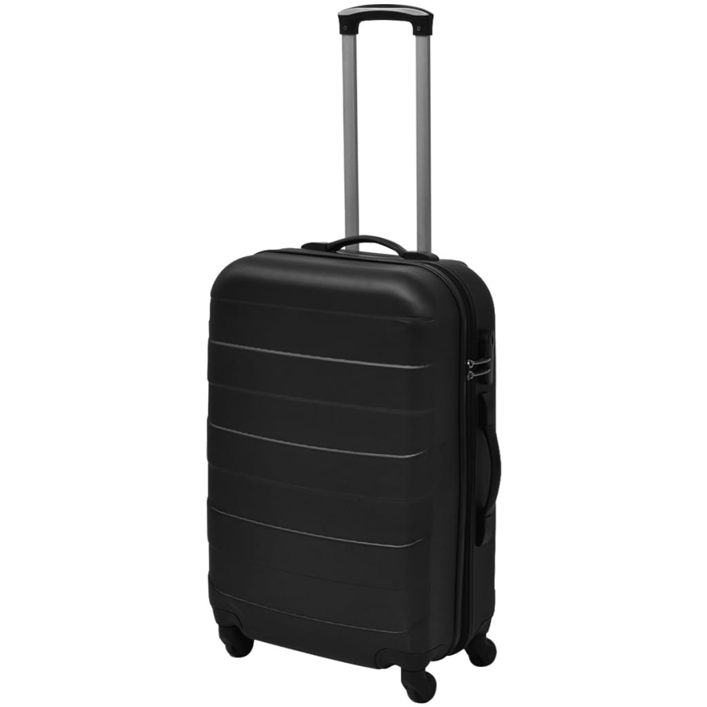 3-tlg. Hartschalenkoffer-Set Schwarz 45,5/55/66 cm - Premium Reisekoffer - Just €125.14! Shop now at homesales4u