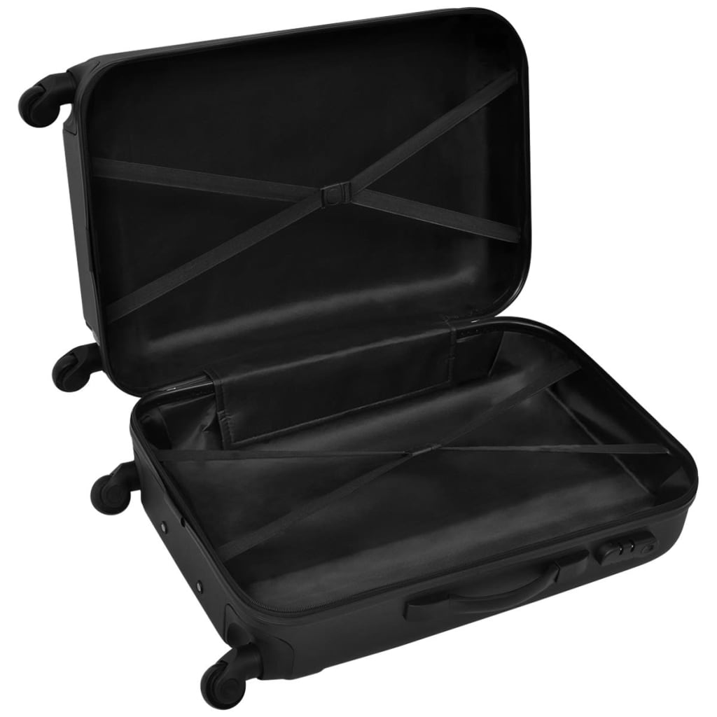 3-tlg. Hartschalenkoffer-Set Schwarz 45,5/55/66 cm - Premium Reisekoffer - Just €125.14! Shop now at homesales4u