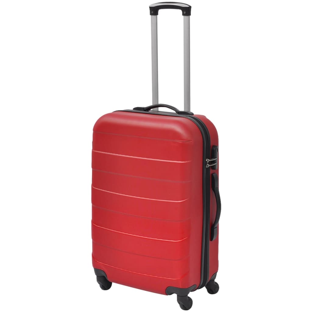 3-tlg. Hartschalenkoffer-Set Rot 45,5/55/66 cm - Premium Reisekoffer - Just €153.52! Shop now at homesales4u