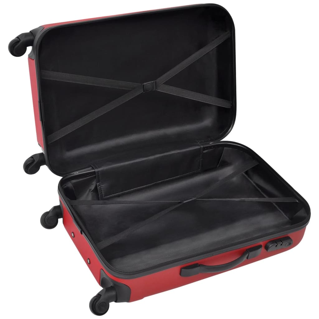 3-tlg. Hartschalenkoffer-Set Rot 45,5/55/66 cm - Premium Reisekoffer - Just €153.52! Shop now at homesales4u