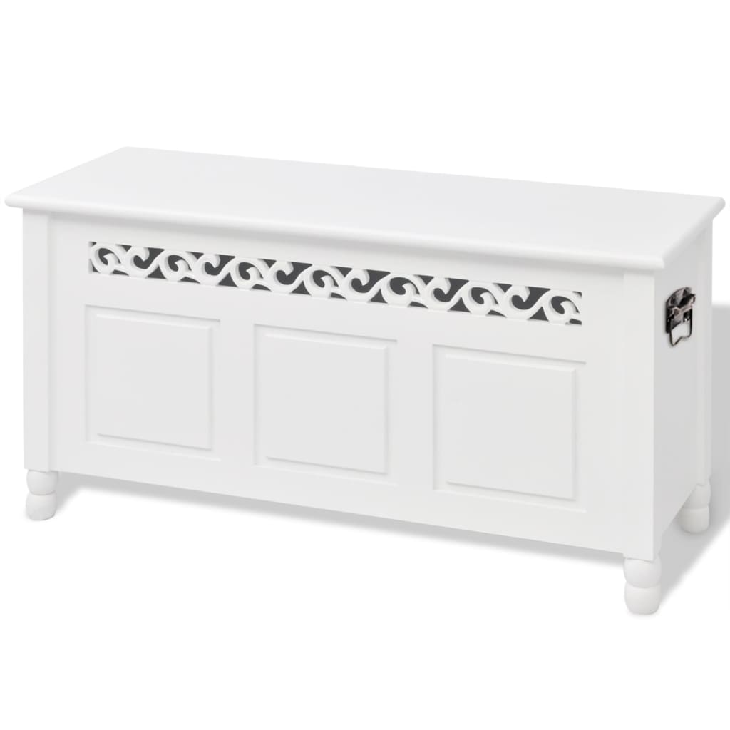 Aufbewahrungsbank Barockstil MDF Weiß - Premium Truhen- & Flurbänke - Just €205.45! Shop now at homesales4u