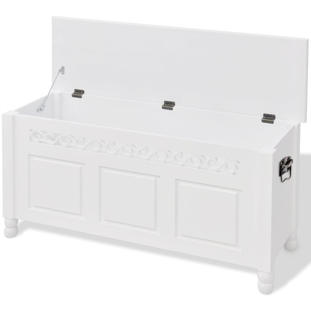 Aufbewahrungsbank Barockstil MDF Weiß - Premium Truhen- & Flurbänke - Just €205.45! Shop now at homesales4u