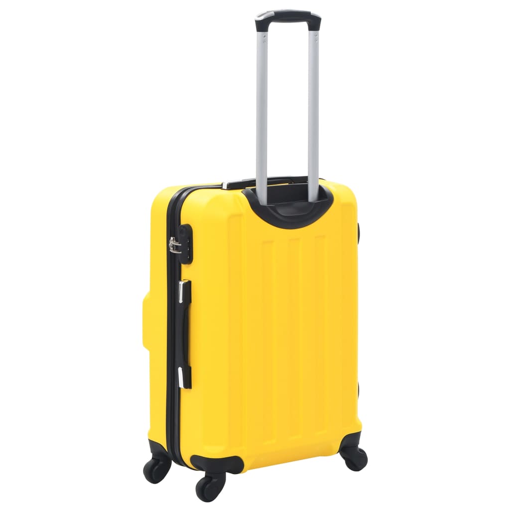 Hartschalen-Trolley-Set 3 Stk. Gelb ABS - Premium Reisekoffer - Just €141.82! Shop now at homesales4u