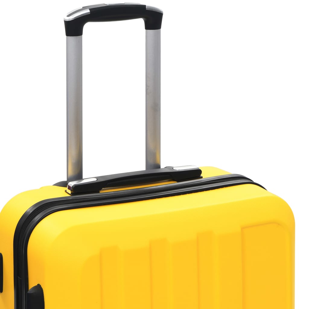 Hartschalen-Trolley-Set 3 Stk. Gelb ABS - Premium Reisekoffer - Just €141.82! Shop now at homesales4u