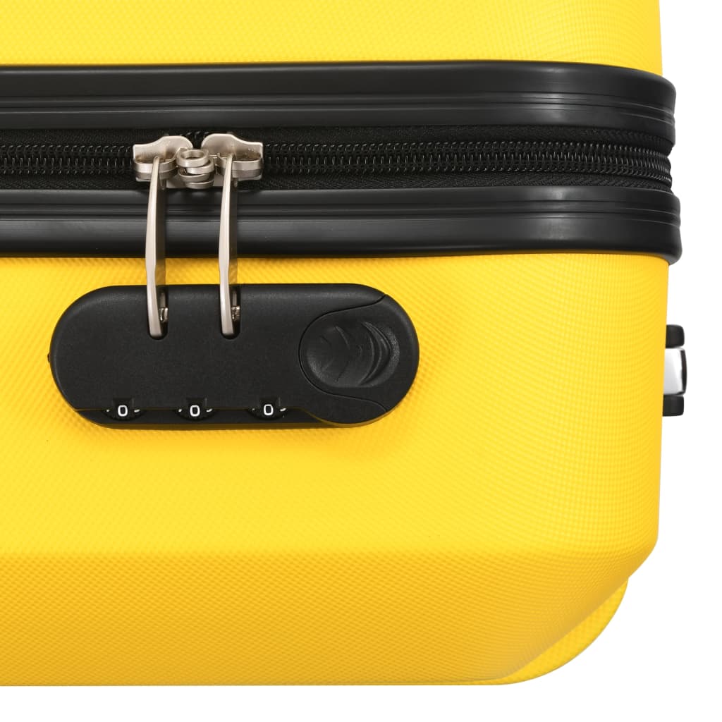 Hartschalen-Trolley-Set 3 Stk. Gelb ABS - Premium Reisekoffer - Just €141.82! Shop now at homesales4u