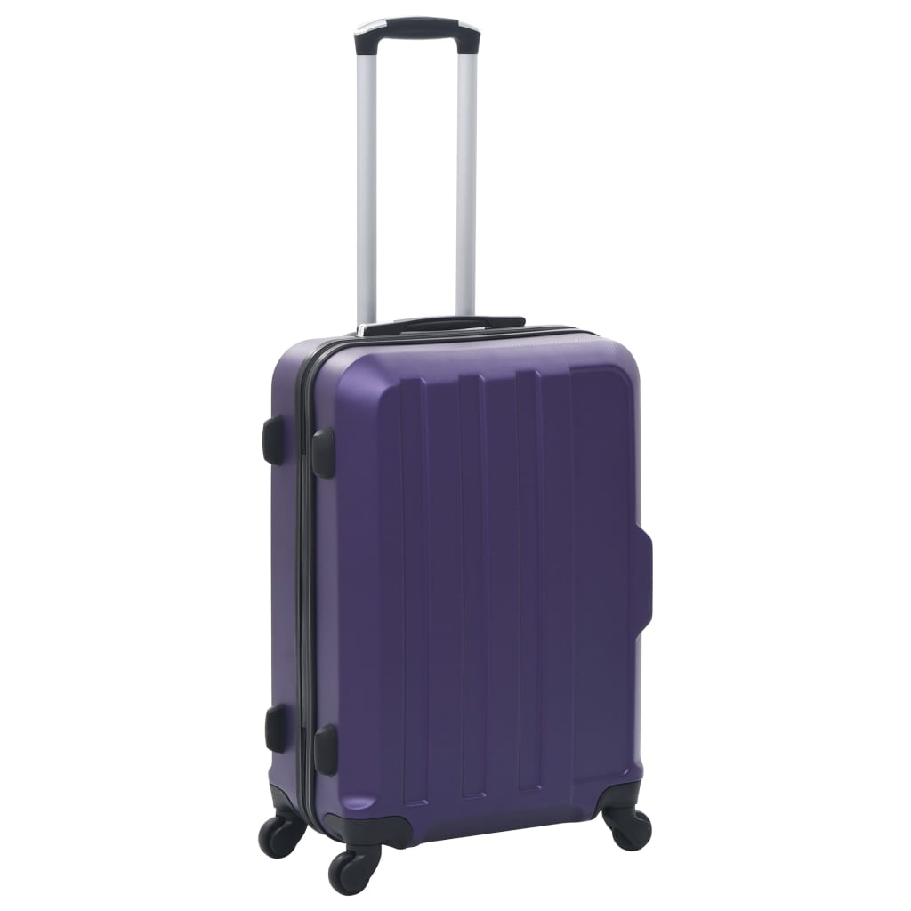 Hartschalen-Trolley-Set 3 Stk. Lila ABS - Premium Reisekoffer - Just €178.06! Shop now at homesales4u