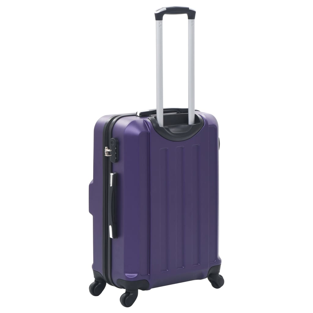 Hartschalen-Trolley-Set 3 Stk. Lila ABS - Premium Reisekoffer - Just €178.06! Shop now at homesales4u
