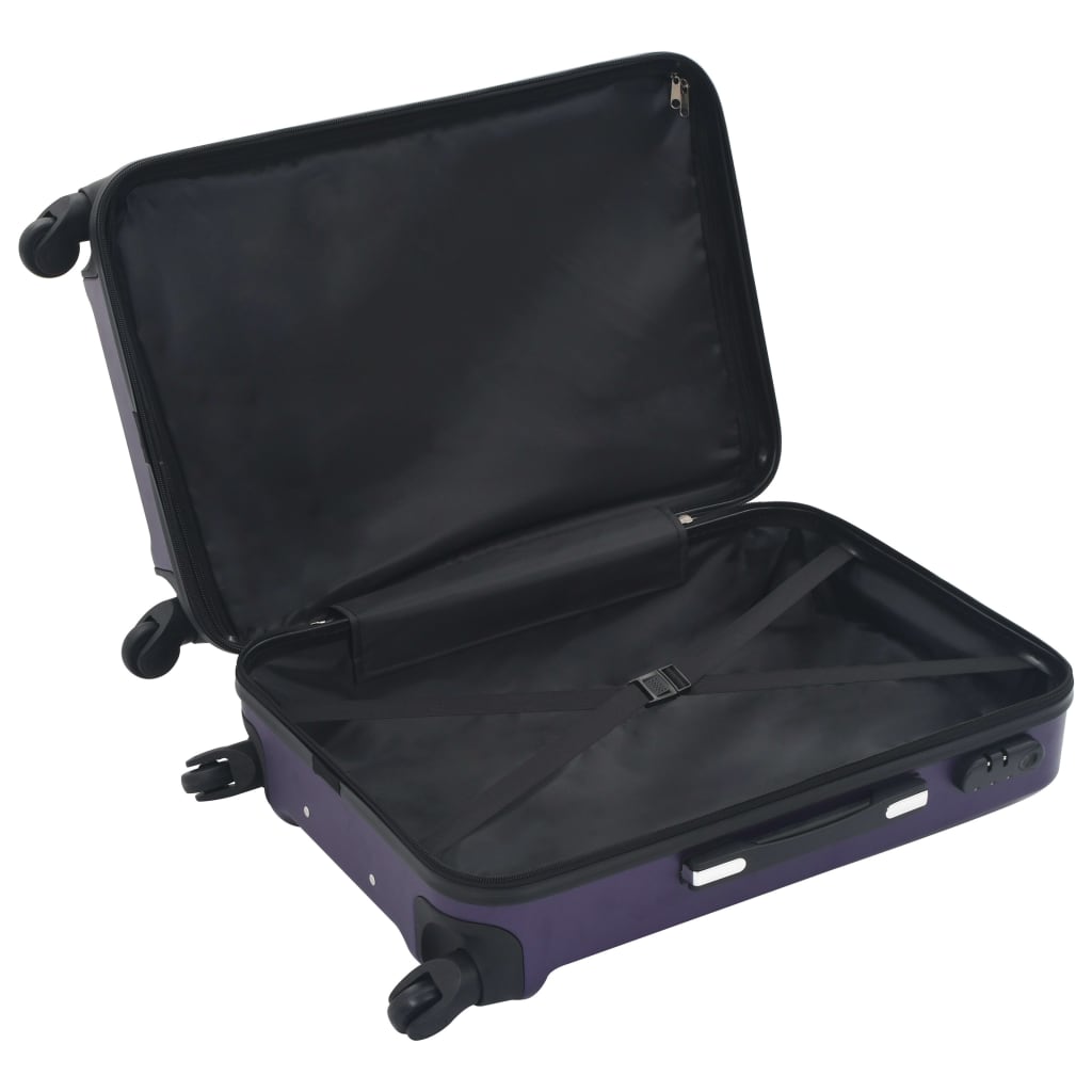 Hartschalen-Trolley-Set 3 Stk. Lila ABS - Premium Reisekoffer - Just €178.06! Shop now at homesales4u