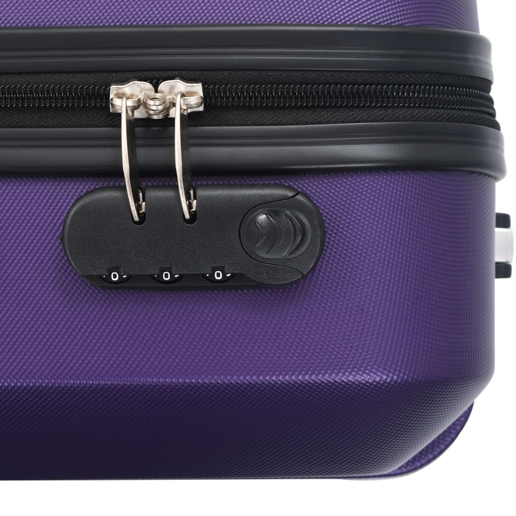 Hartschalen-Trolley-Set 3 Stk. Lila ABS - Premium Reisekoffer - Just €178.06! Shop now at homesales4u