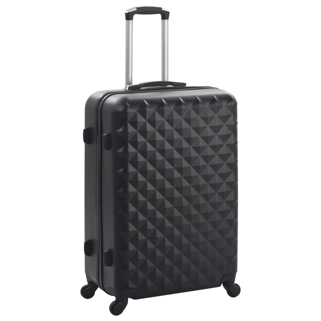 Hartschalen-Trolley-Set 3 Stk. Schwarz ABS - Premium Reisekoffer - Just €164.61! Shop now at homesales4u