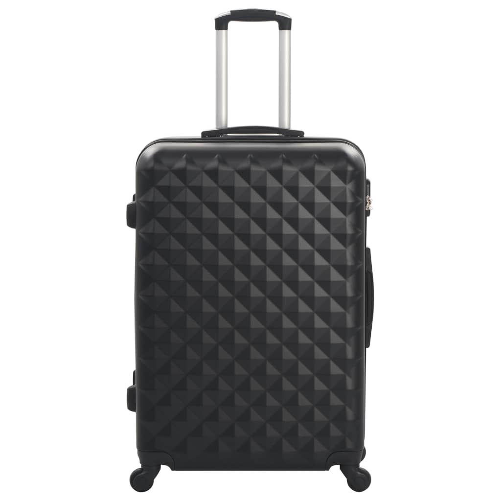 Hartschalen-Trolley-Set 3 Stk. Schwarz ABS - Premium Reisekoffer - Just €164.61! Shop now at homesales4u