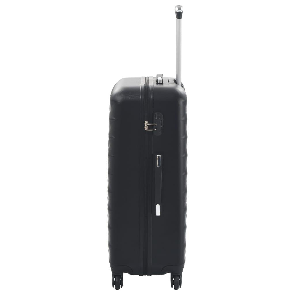 Hartschalen-Trolley-Set 3 Stk. Schwarz ABS - Premium Reisekoffer - Just €164.61! Shop now at homesales4u