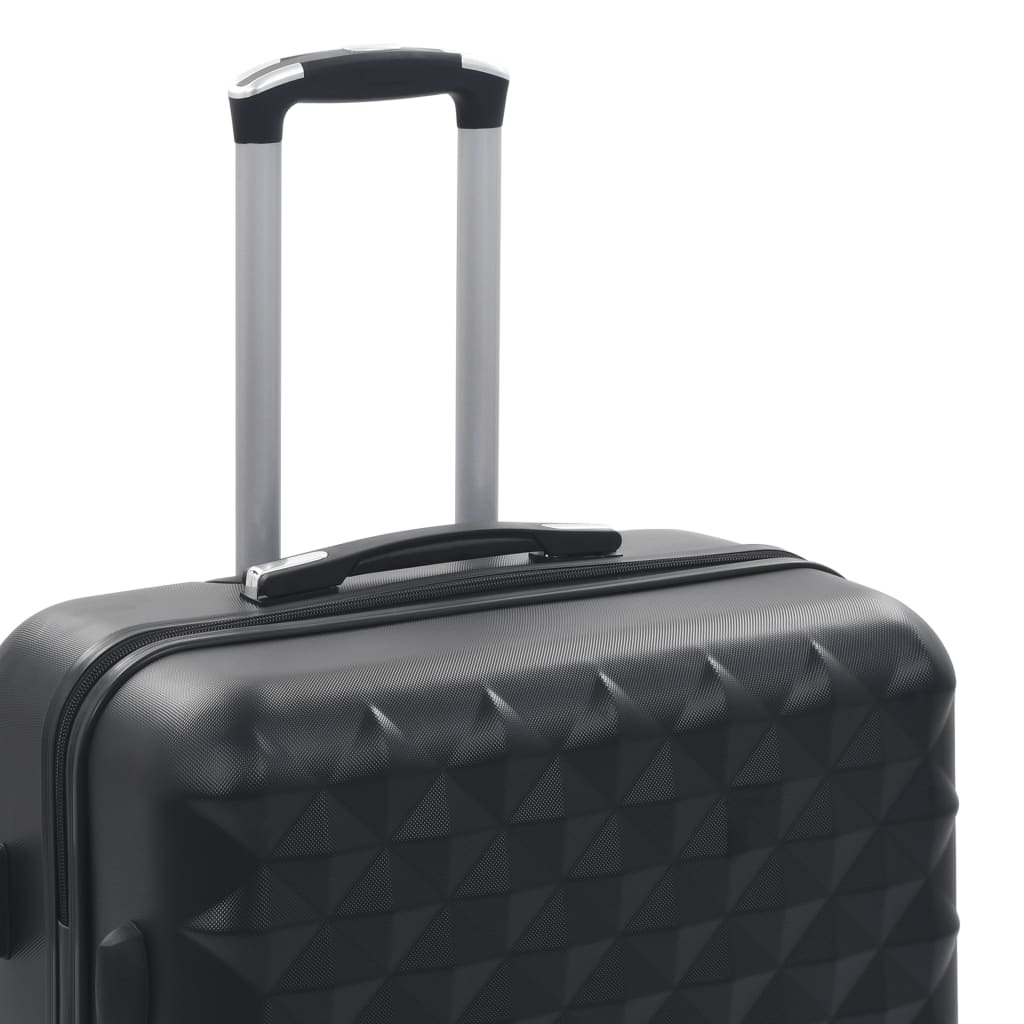 Hartschalen-Trolley-Set 3 Stk. Schwarz ABS - Premium Reisekoffer - Just €164.61! Shop now at homesales4u