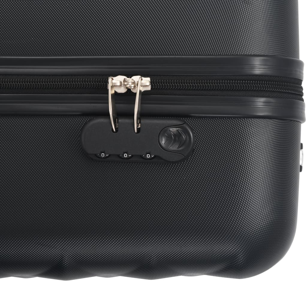 Hartschalen-Trolley-Set 3 Stk. Schwarz ABS - Premium Reisekoffer - Just €164.61! Shop now at homesales4u