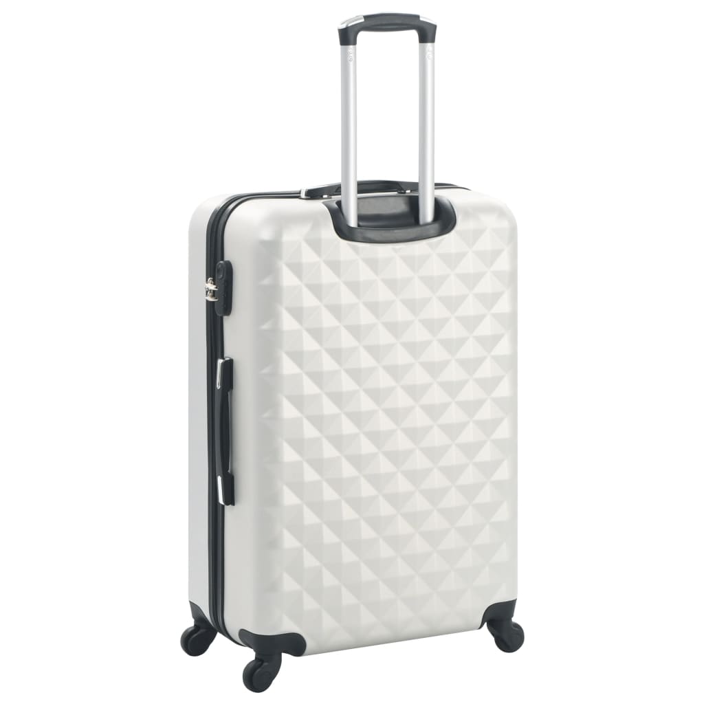 Hartschalen-Trolley-Set 3 Stk. Helles Silber ABS - Premium Reisekoffer - Just €164.67! Shop now at homesales4u