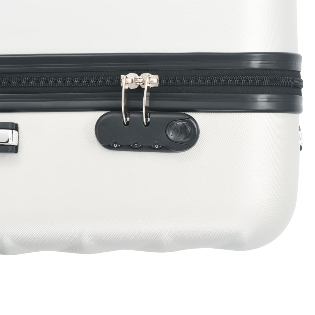 Hartschalen-Trolley-Set 3 Stk. Helles Silber ABS - Premium Reisekoffer - Just €164.67! Shop now at homesales4u