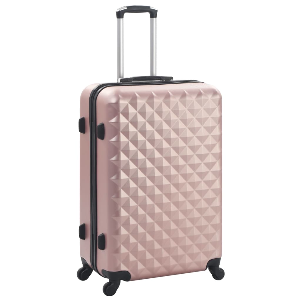 Hartschalen-Trolley-Set 3 Stk. Roségold ABS - Premium Reisekoffer - Just €164.55! Shop now at homesales4u