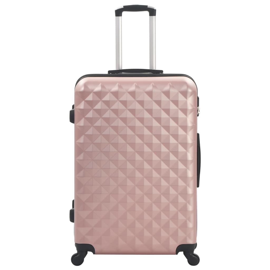 Hartschalen-Trolley-Set 3 Stk. Roségold ABS - Premium Reisekoffer - Just €164.55! Shop now at homesales4u