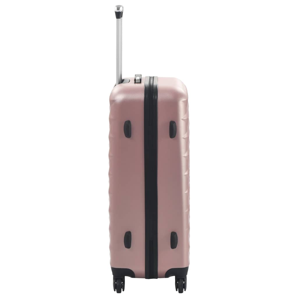 Hartschalen-Trolley-Set 3 Stk. Roségold ABS - Premium Reisekoffer - Just €164.55! Shop now at homesales4u