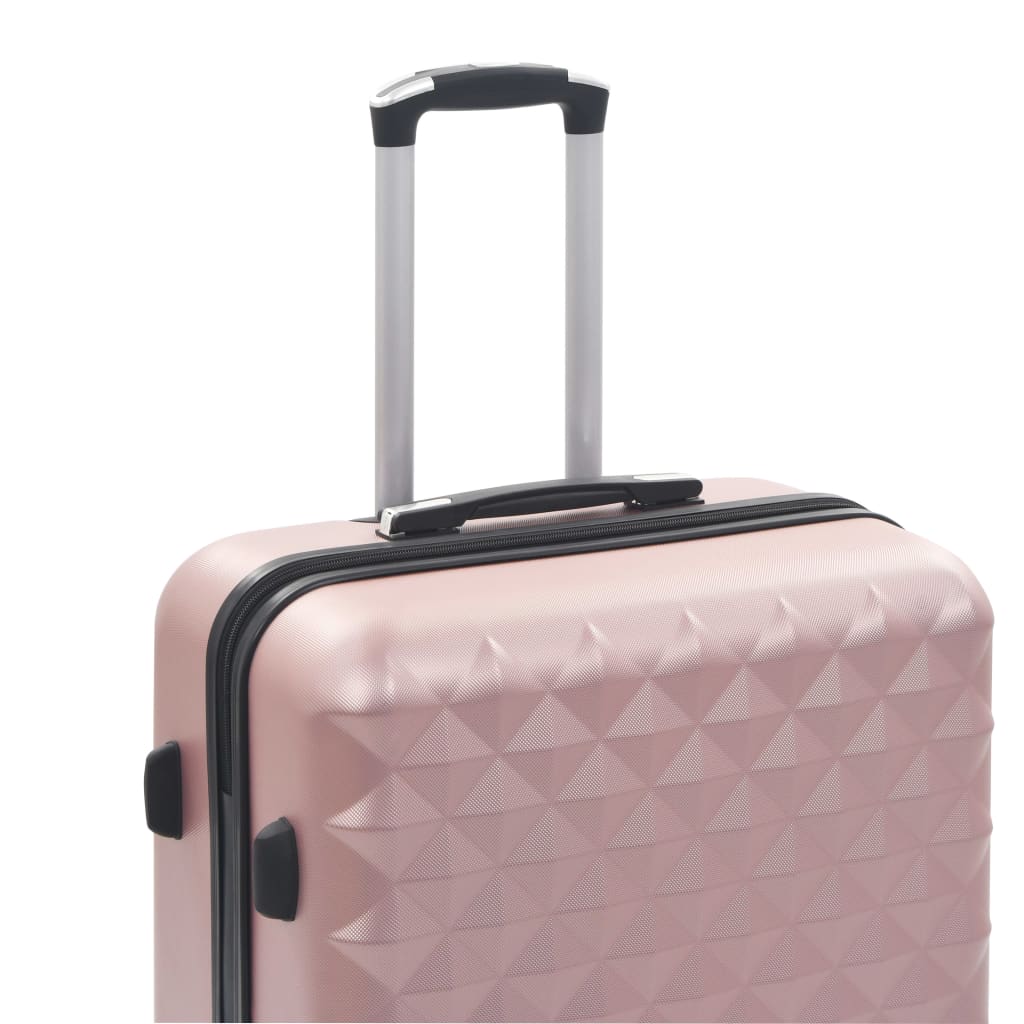 Hartschalen-Trolley-Set 3 Stk. Roségold ABS - Premium Reisekoffer - Just €164.55! Shop now at homesales4u