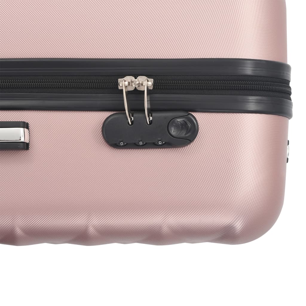 Hartschalen-Trolley-Set 3 Stk. Roségold ABS - Premium Reisekoffer - Just €164.55! Shop now at homesales4u