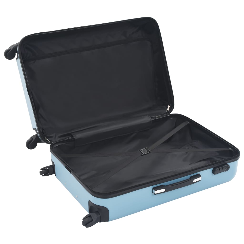 Hartschalen-Trolley-Set 3 Stk. Blau ABS - Premium Reisekoffer - Just €172.39! Shop now at homesales4u