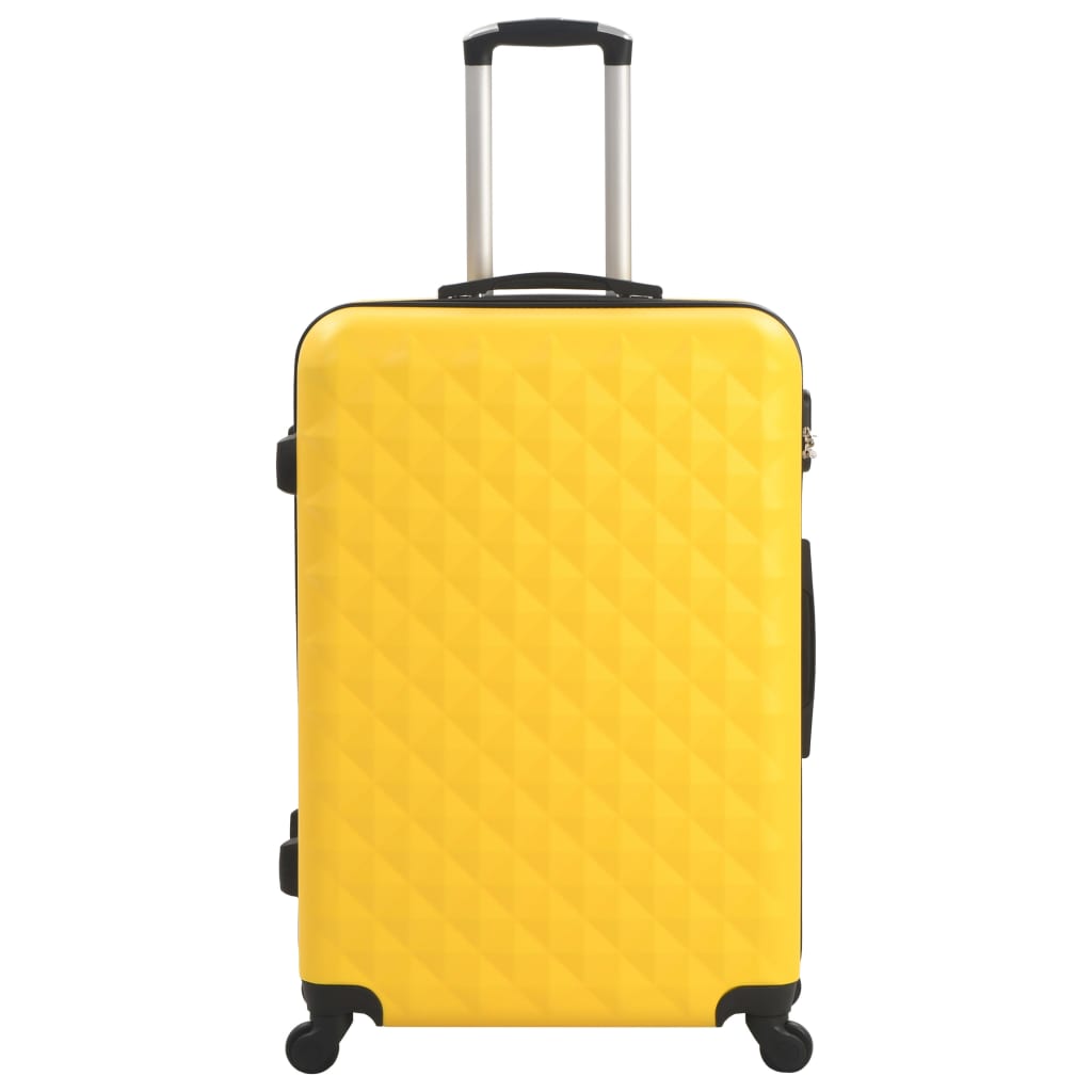 Hartschalen-Trolley-Set 3 Stk. Gelb ABS - Premium Reisekoffer - Just €177.66! Shop now at homesales4u