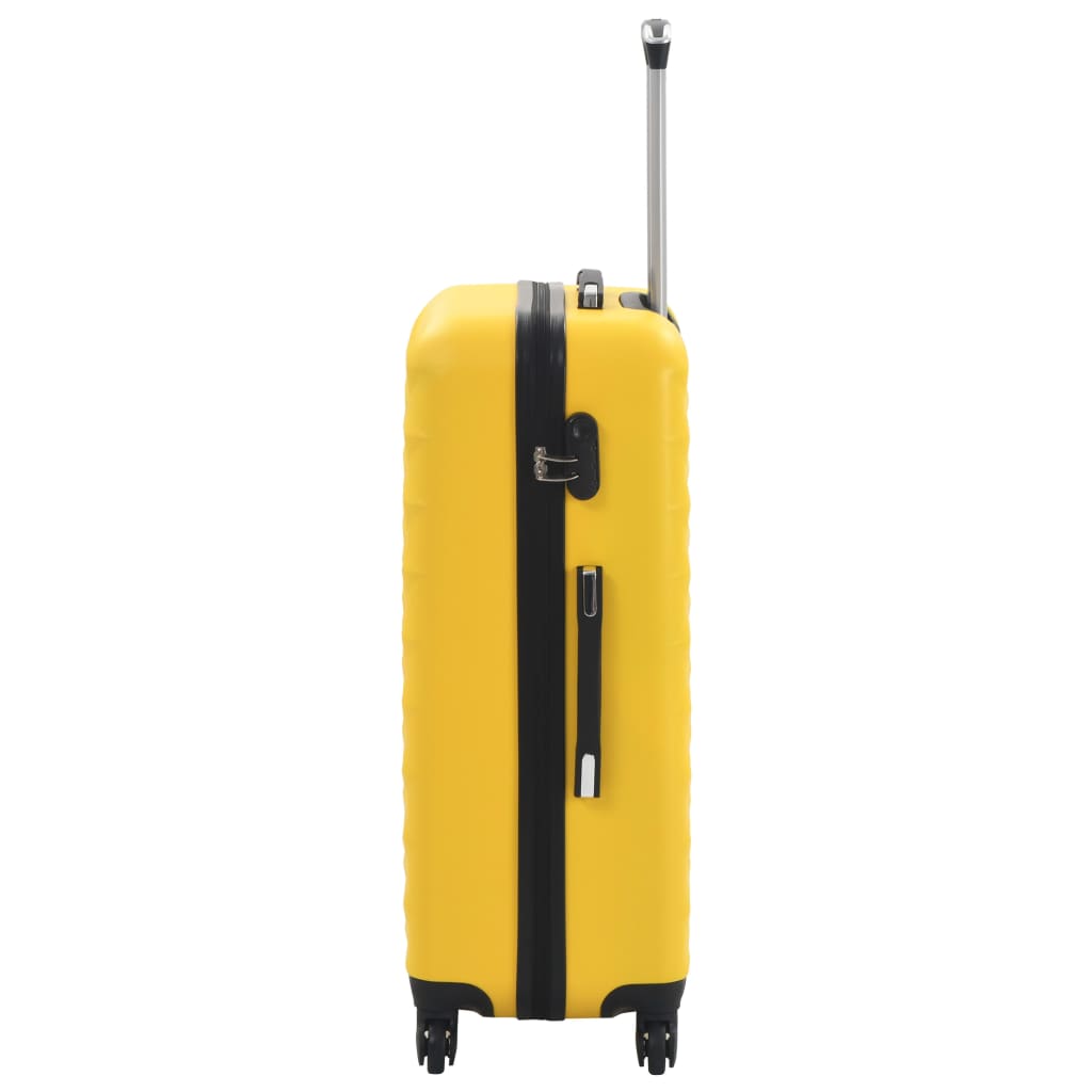 Hartschalen-Trolley-Set 3 Stk. Gelb ABS - Premium Reisekoffer - Just €177.66! Shop now at homesales4u