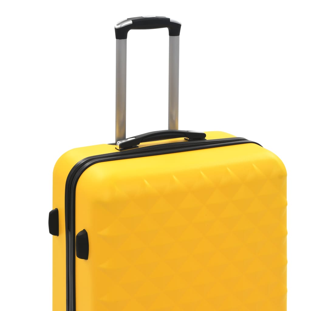 Hartschalen-Trolley-Set 3 Stk. Gelb ABS - Premium Reisekoffer - Just €177.66! Shop now at homesales4u