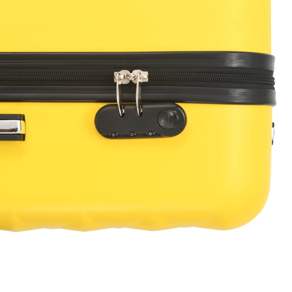 Hartschalen-Trolley-Set 3 Stk. Gelb ABS - Premium Reisekoffer - Just €177.66! Shop now at homesales4u