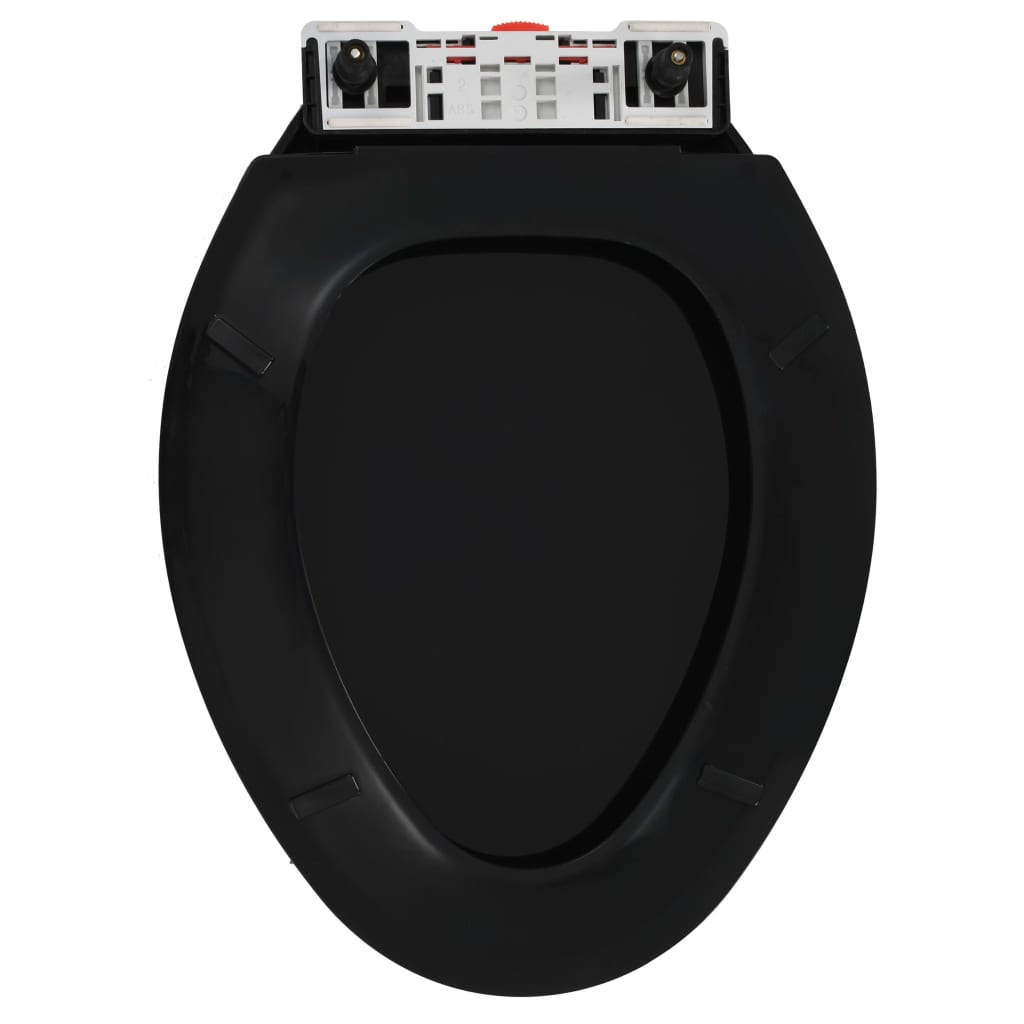 Toilettensitz mit Absenkautomatik und Quick-Release Schwarz - Premium Toilettensitze - Just €30.74! Shop now at homesales4u