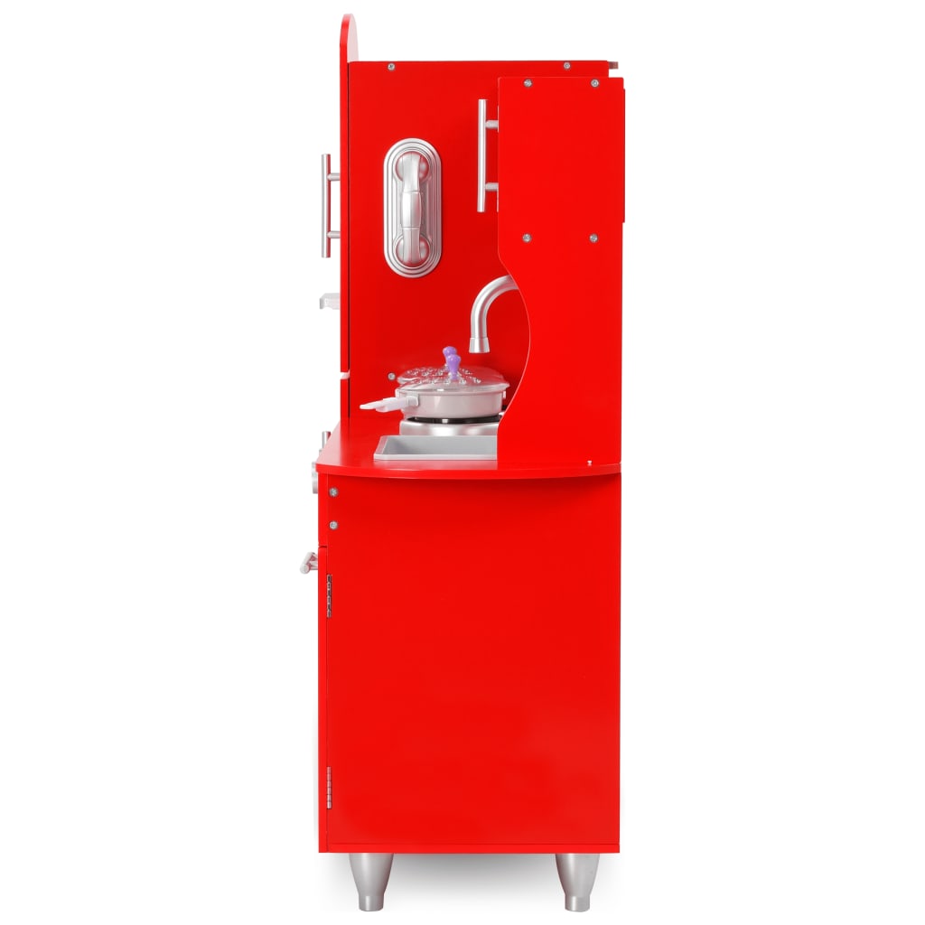 Spielküche Kinder MDF 84x31x89 cm Rot - Premium Spielzeug-Küchen & Spielzeug-Lebensmittel - Just €144.11! Shop now at homesales4u