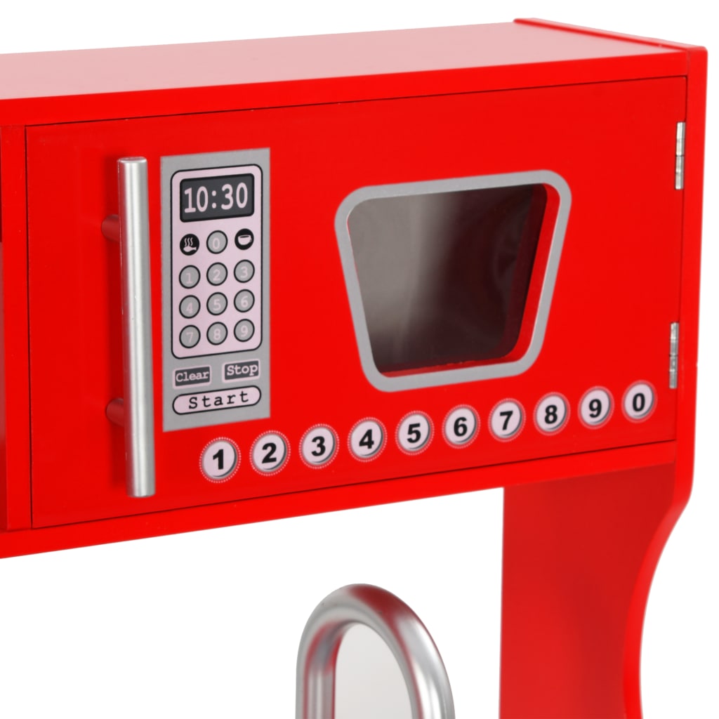 Spielküche Kinder MDF 84x31x89 cm Rot - Premium Spielzeug-Küchen & Spielzeug-Lebensmittel - Just €144.11! Shop now at homesales4u