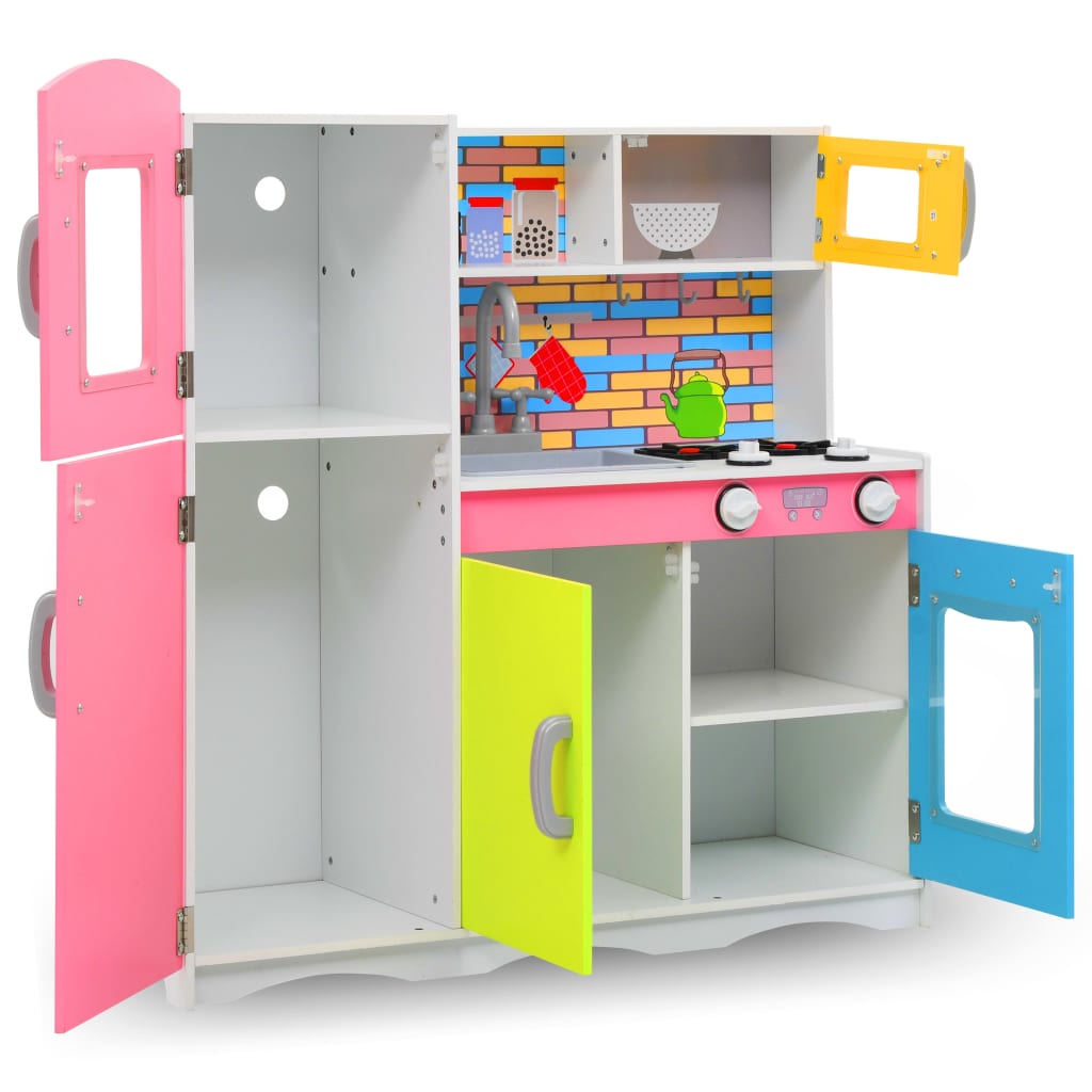Kinderspielküche MDF 80 x 30 x 85 cm Mehrfarbig - Premium Spielzeug-Küchen & Spielzeug-Lebensmittel - Just €138.29! Shop now at homesales4u