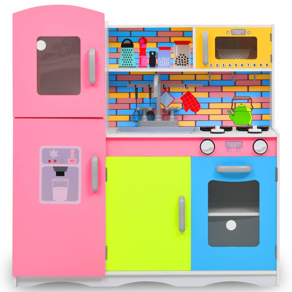 Kinderspielküche MDF 80 x 30 x 85 cm Mehrfarbig - Premium Spielzeug-Küchen & Spielzeug-Lebensmittel - Just €138.29! Shop now at homesales4u