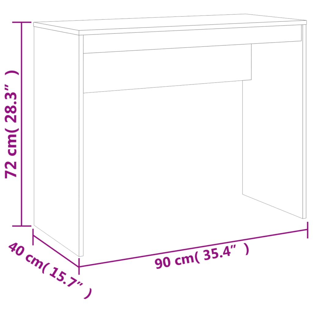 Schreibtisch Sonoma-Eiche 90x40x72 cm Holzwerkstoff - Premium Schreibtische - Just €53.15! Shop now at homesales4u