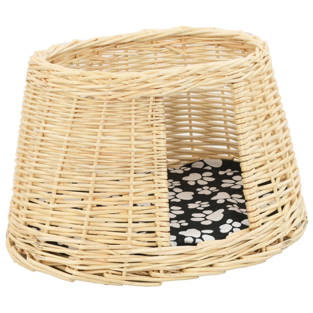 3-tlg. Katzenkorb-Set mit Kissen 47 x 34 x 60 cm Natur Weide - Premium Kratzbäume - Just €97.57! Shop now at homesales4u