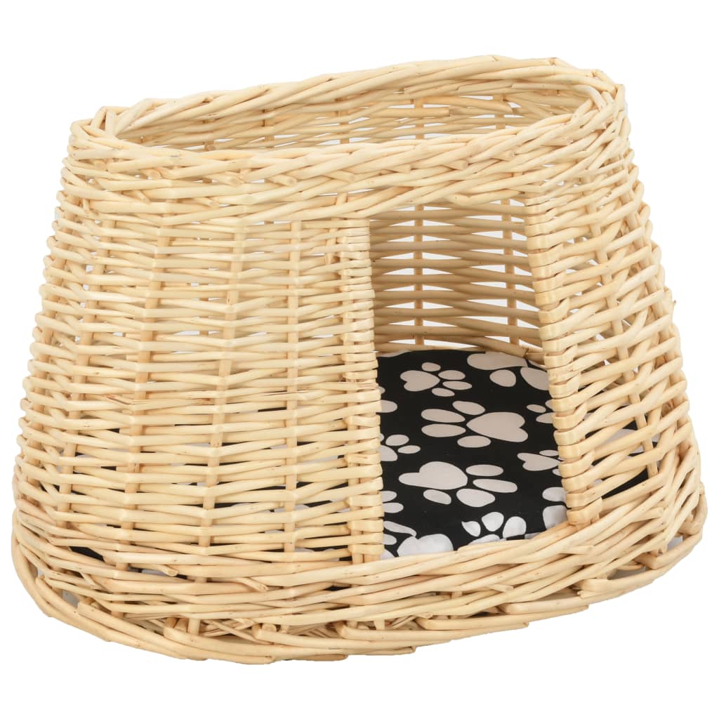 3-tlg. Katzenkorb-Set mit Kissen 47 x 34 x 60 cm Natur Weide - Premium Kratzbäume - Just €97.57! Shop now at homesales4u