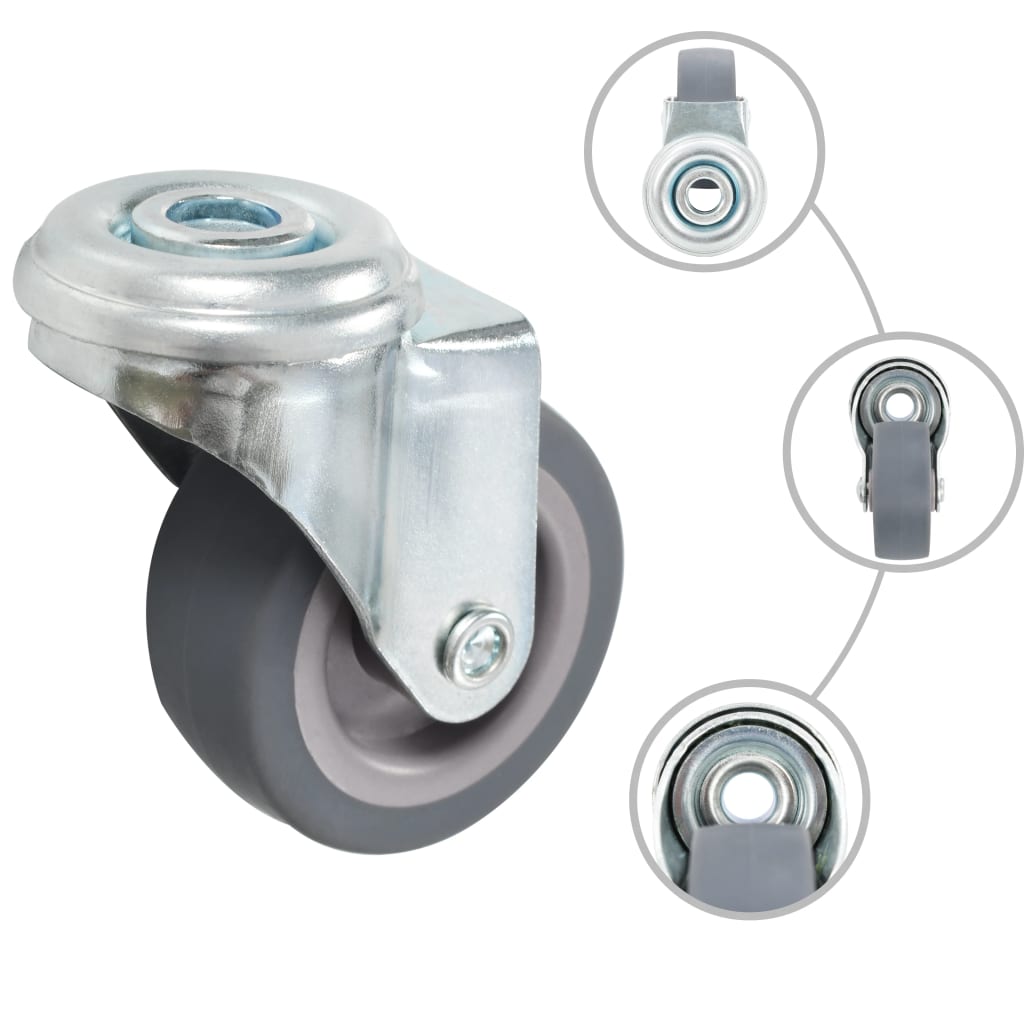 12 Stk. Lenkrollen mit Bolzenloch 50 mm - Premium Materialbeförderung - Just €76.62! Shop now at homesales4u