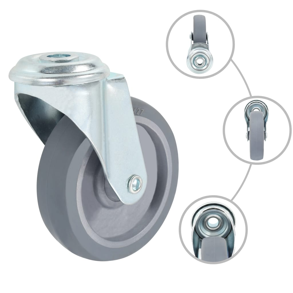 16 Stk. Lenkrollen mit Bolzenloch 100 mm - Premium Materialbeförderung - Just €155.10! Shop now at homesales4u