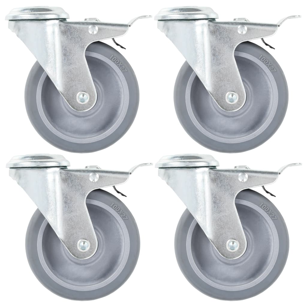 12 Stk. Lenkrollen mit Rückenloch 100 mm - Premium Materialbeförderung - Just €114.90! Shop now at homesales4u