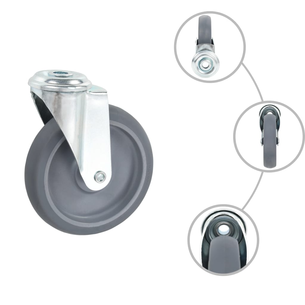 12 Stk. Lenkrollen mit Bolzenloch 125 mm - Premium Materialbeförderung - Just €132.84! Shop now at homesales4u