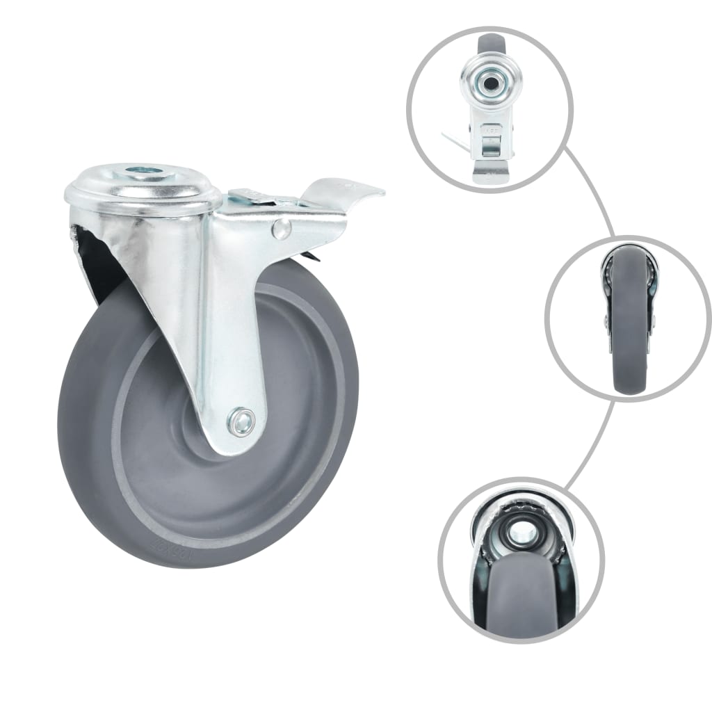 16 Stk. Lenkrollen mit Rückenloch 125 mm - Premium Materialbeförderung - Just €188.53! Shop now at homesales4u