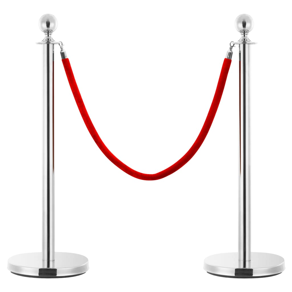 VIP Abgrenzungsständer 3-tlg. Edelstahl Silbern - Premium Sicherheits- & Warnschilder - Just €113.02! Shop now at homesales4u