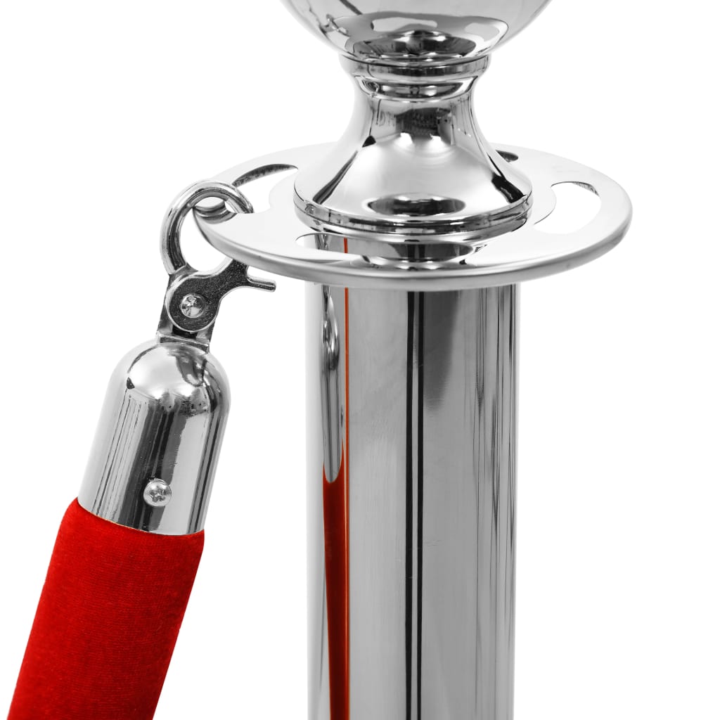 VIP Abgrenzungsständer 3-tlg. Edelstahl Silbern - Premium Sicherheits- & Warnschilder - Just €113.02! Shop now at homesales4u