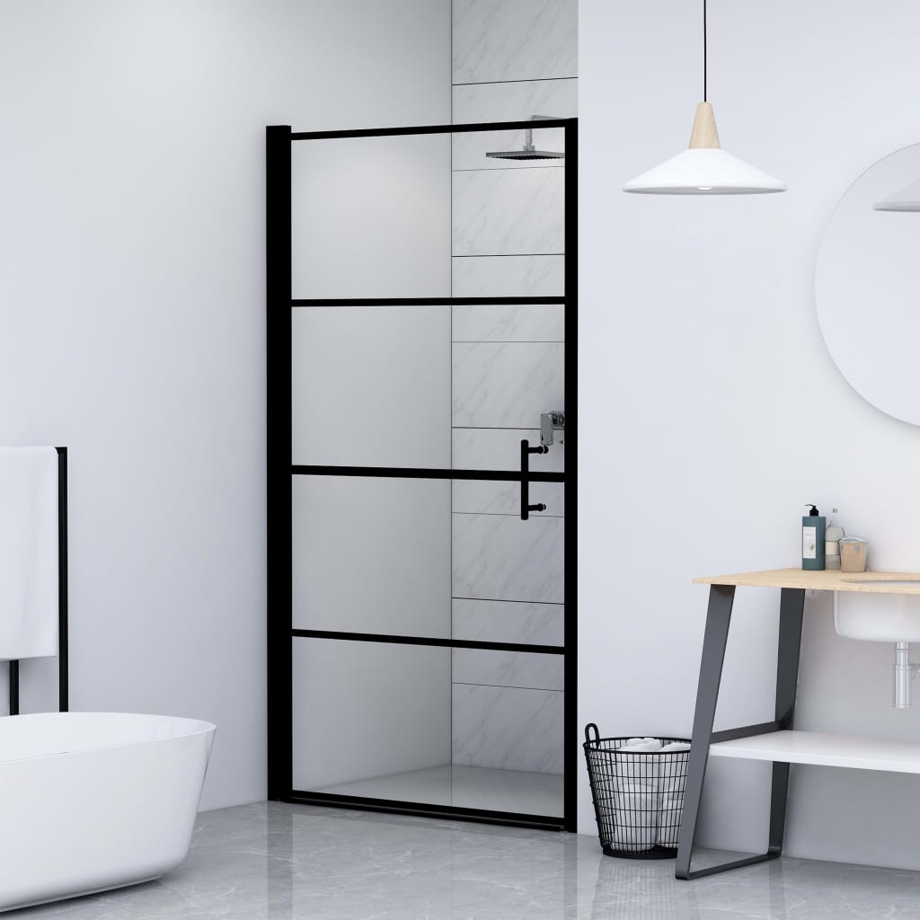 Duschtür Hartglas 91x195 cm Schwarz - Premium Duschkabinen & -türen - Just €254.70! Shop now at homesales4u