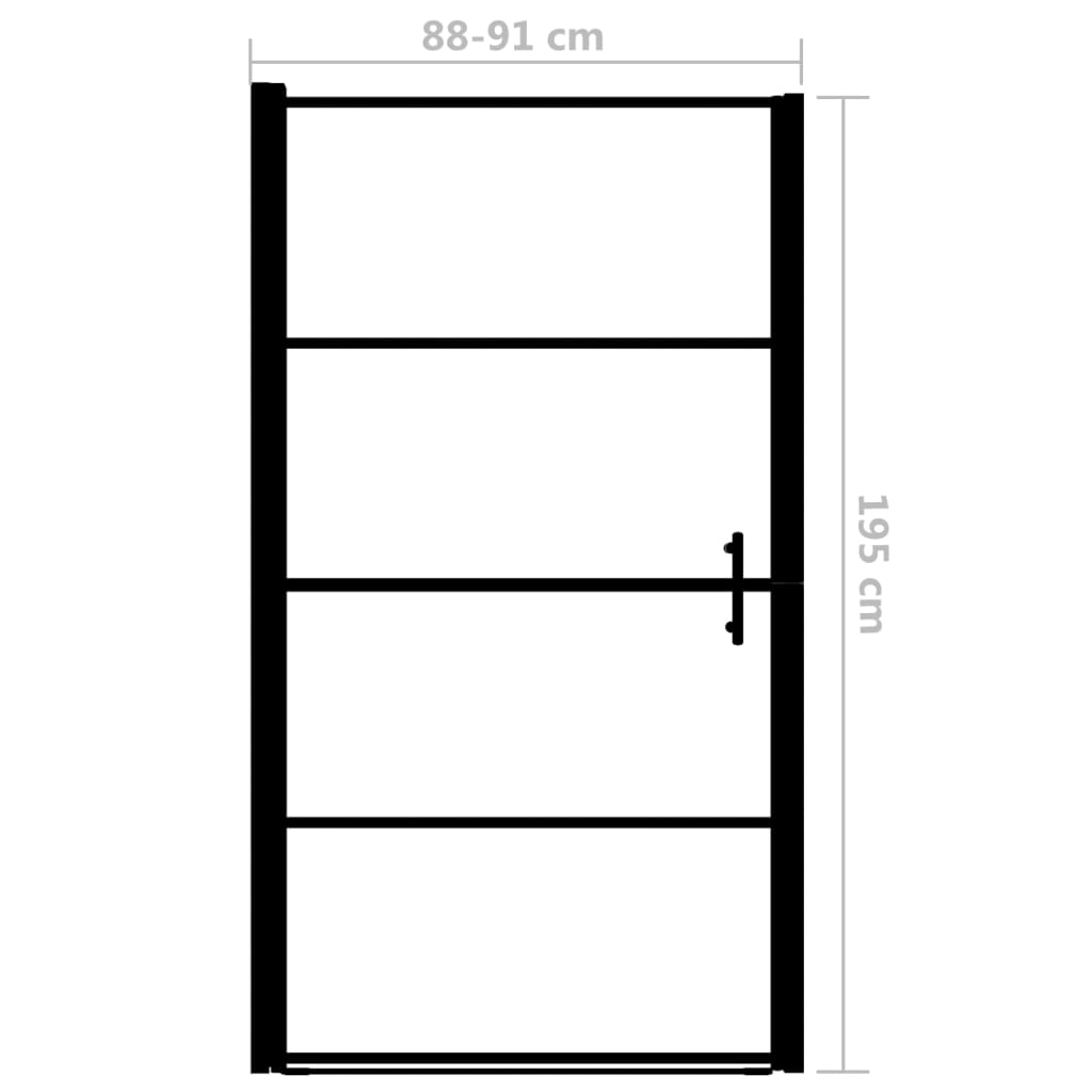 Duschtür Hartglas 91x195 cm Schwarz - Premium Duschkabinen & -türen - Just €254.70! Shop now at homesales4u