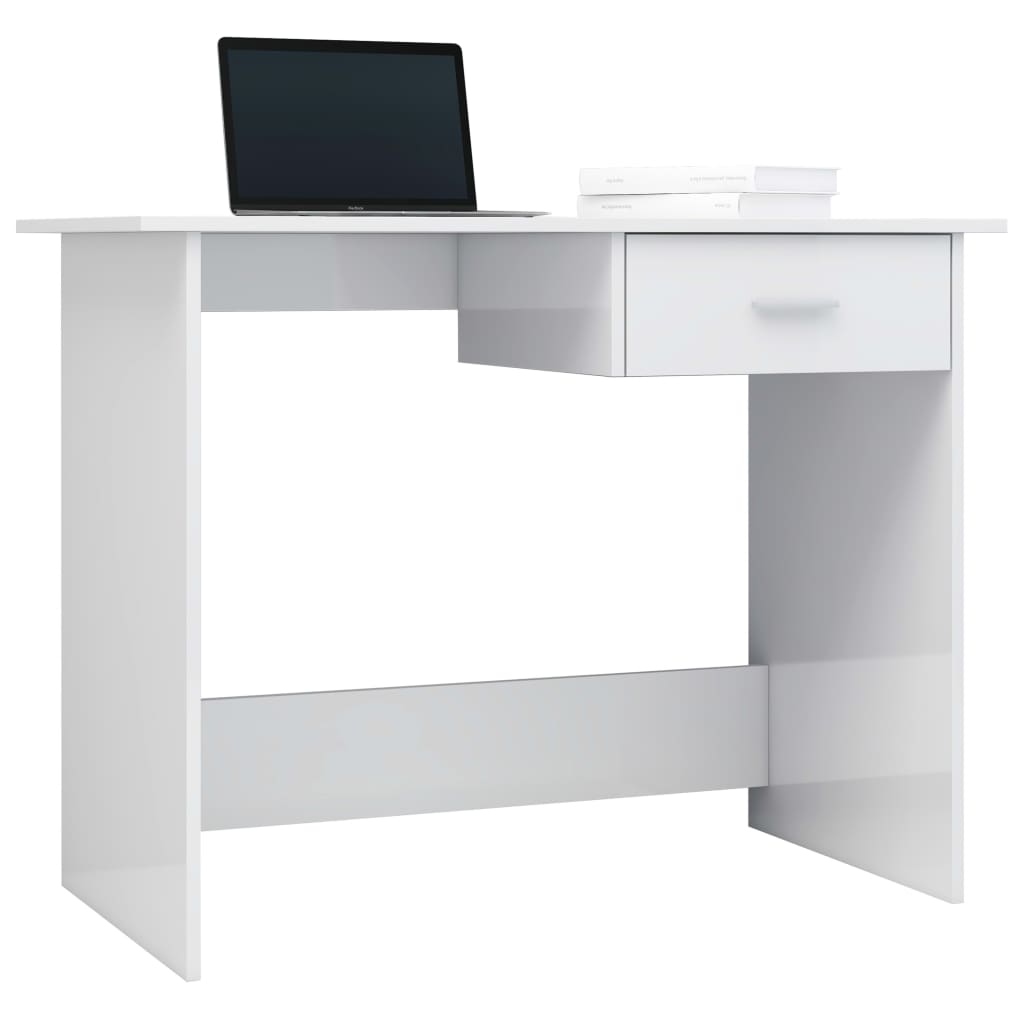 Schreibtisch Hochglanz-Weiß 100×50×76 cm Holzwerkstoff - Premium Schreibtische - Just €73.63! Shop now at homesales4u
