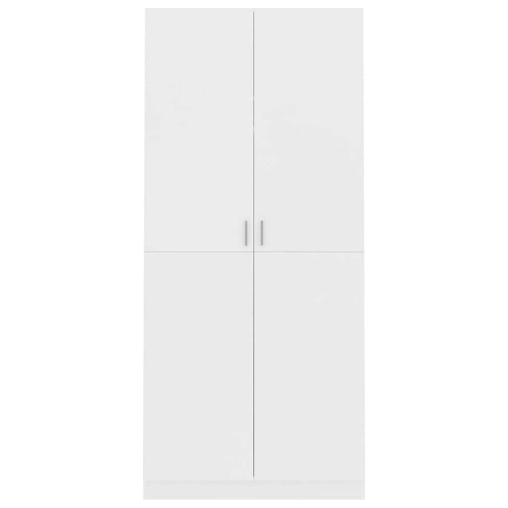 Kleiderschrank Weiß 90x52x200 cm Holzwerkstoff - Premium Kleiderschränke - Just €229.17! Shop now at homesales4u