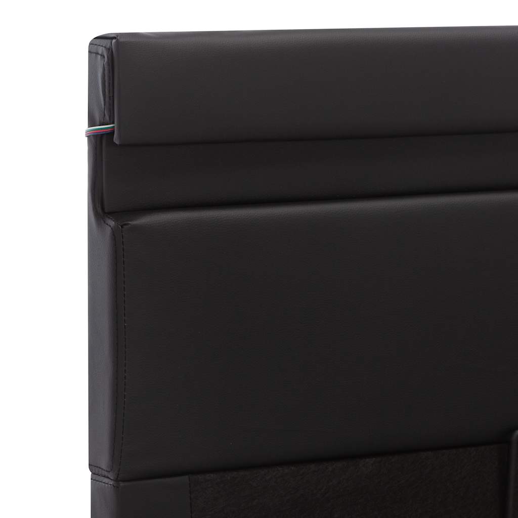 Bett mit Bettkasten Hydraulisch LED Schwarz Kunstleder 90x200cm - Premium Betten & Bettgestelle - Just €444.78! Shop now at homesales4u